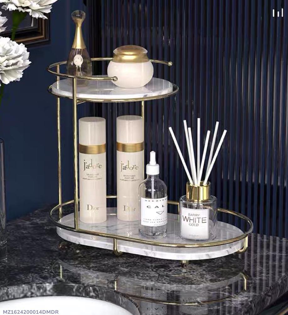 Golden metal makeup š organizer the best storage solution