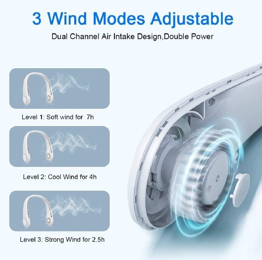 Experience portable and rechargeable neackfan with outclass fan speed 🍃 and light weight 45% 0ff 🔥 in summer sale