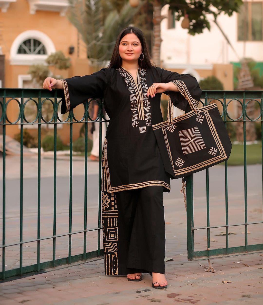 Elagent embroidered linen shirt and trouser