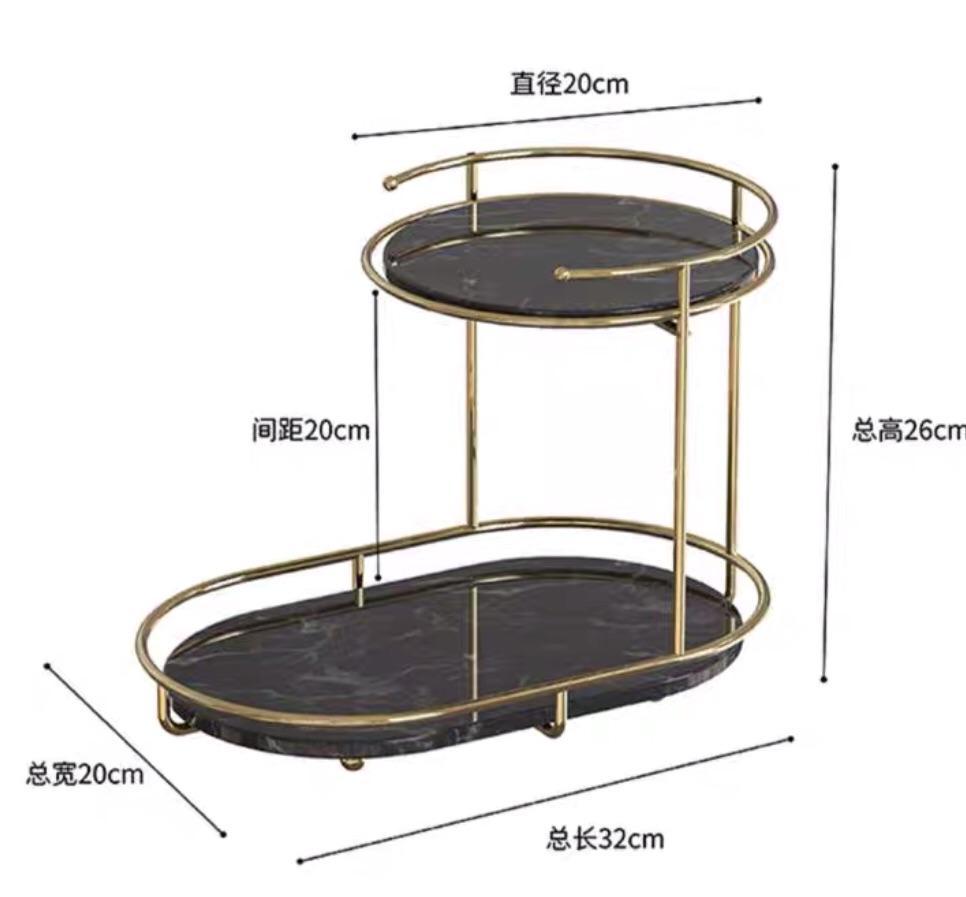 Golden metal makeup 💄 organizer the best storage solution
