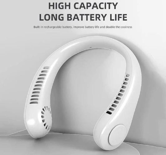 Rechargeable Bladeless Neck Fan - 1 Pc Lightweight and Portable cooling solution