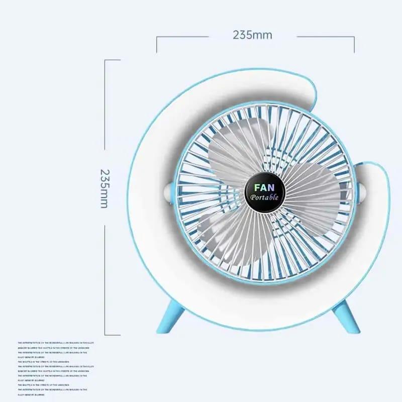 RGB Desktop Portable Floor Mounted Fan with LIght