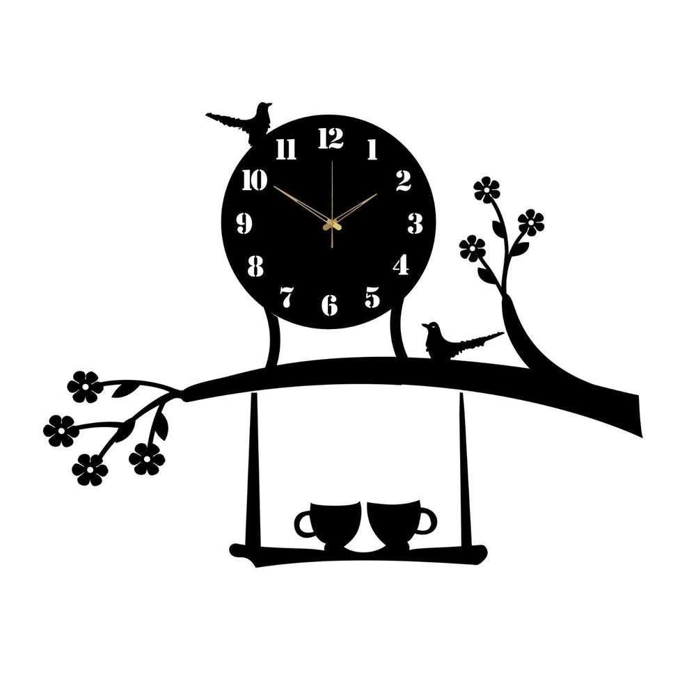 Tree design analog wall clock