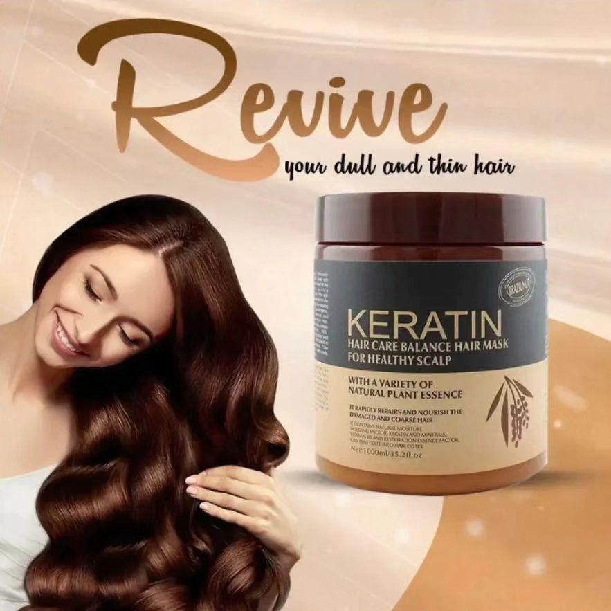Keratin hair mask treatment